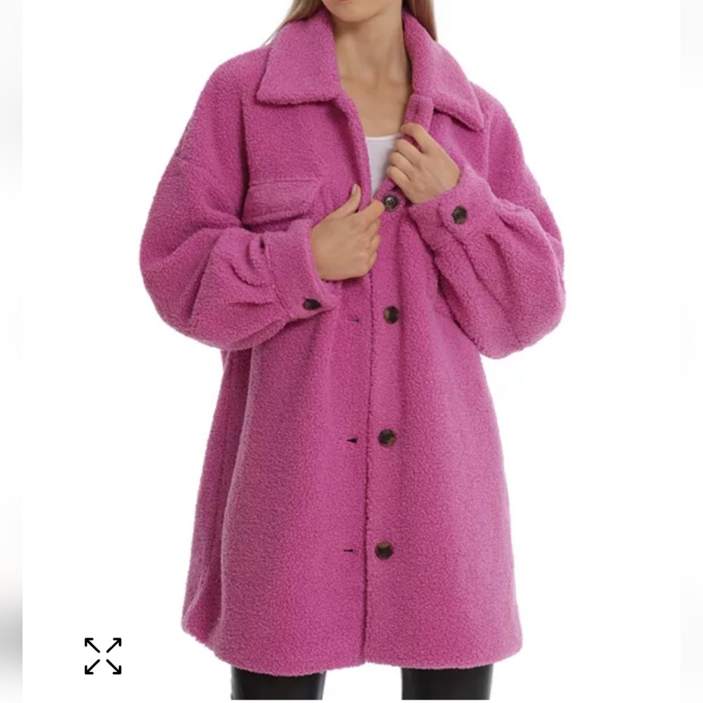 Avec Les Filles Oversized Faux Shearling Shacket